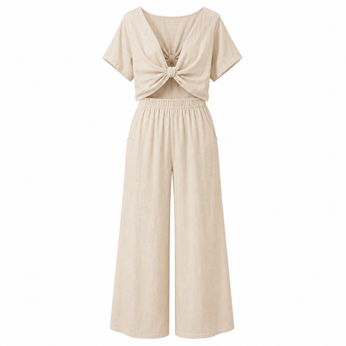 navioralife™ Women's DriftLinen Twist-Back Resort Set