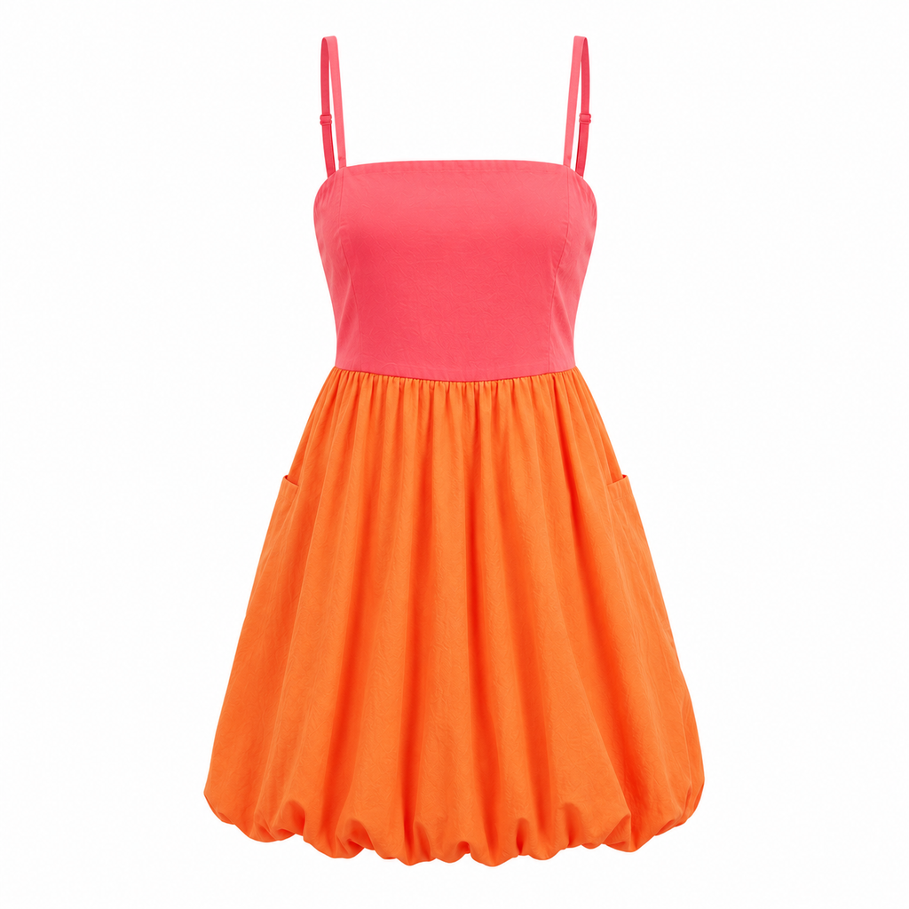 navioralife™ Women’s Solara Pop Color-Block Bubble-Hem Mini Dress