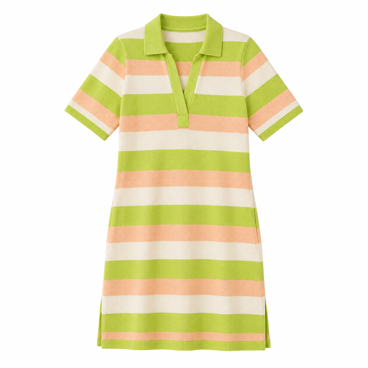 navioralife™ Women’s Citrus Coast Striped Knit Polo Dress
