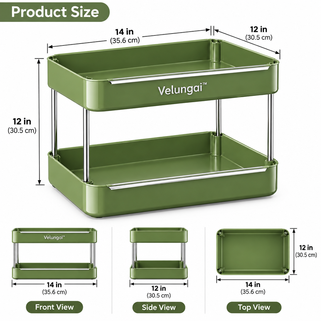 Velungai™ 2-Tier Countertop Storage Organizer