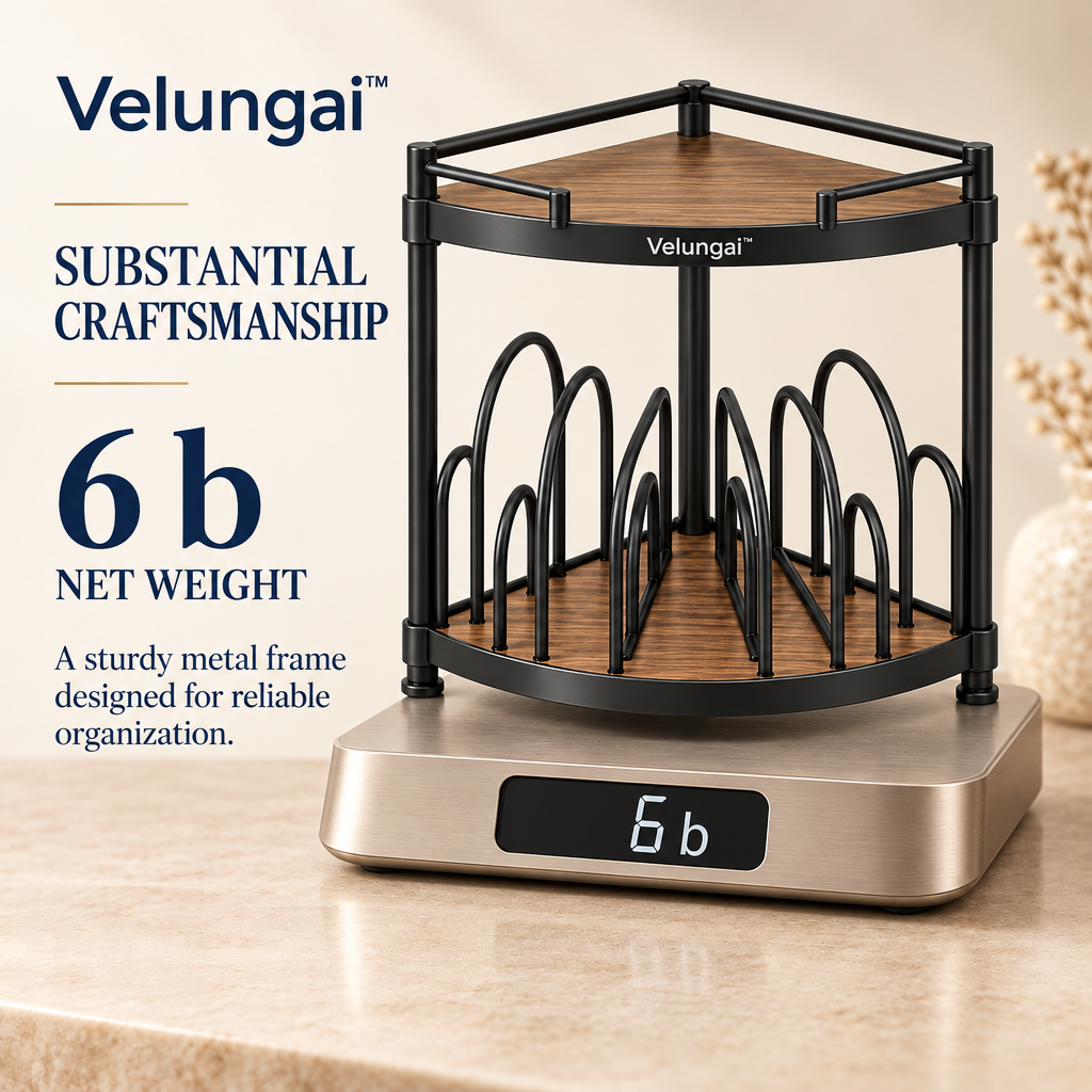 Velungai™ 2-Tier Corner Kitchen Countertop Organizer