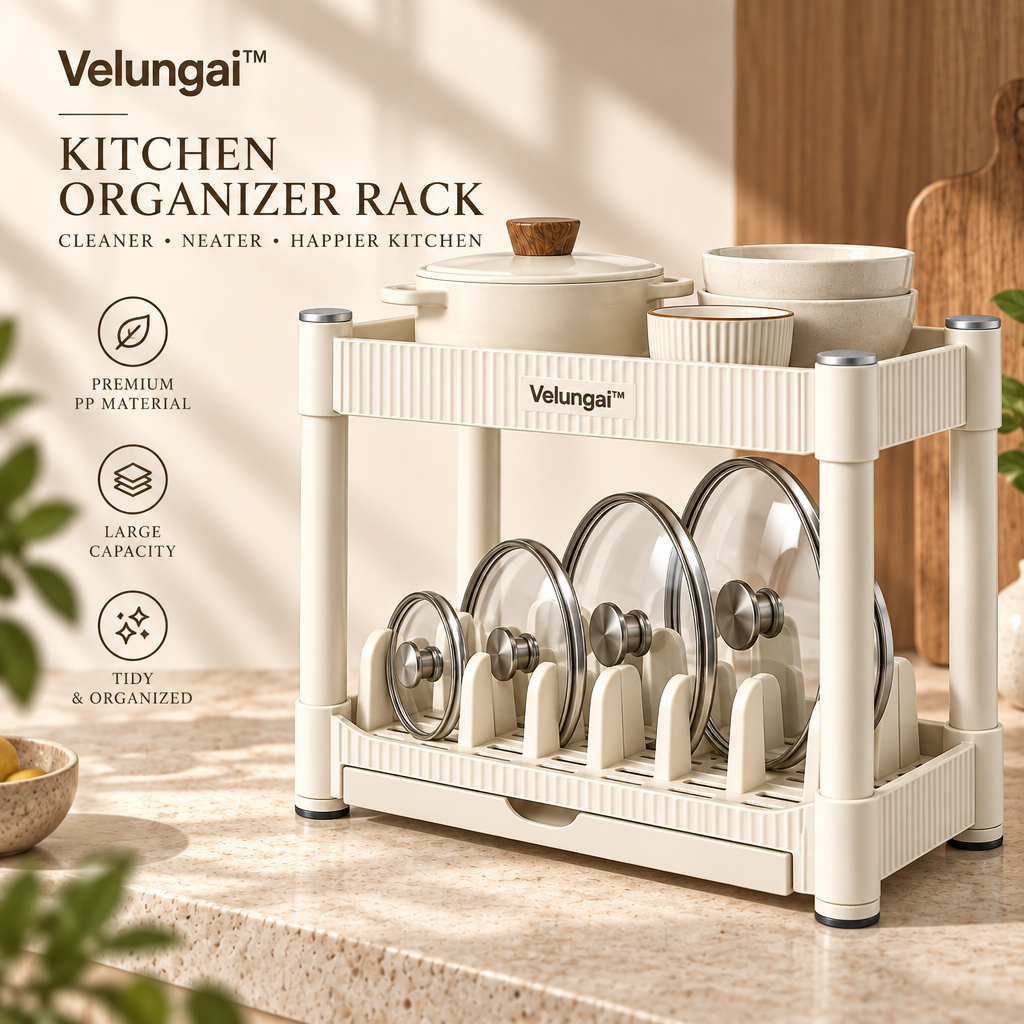Velungai™ 2-Tier Kitchen Countertop Organizer Rack