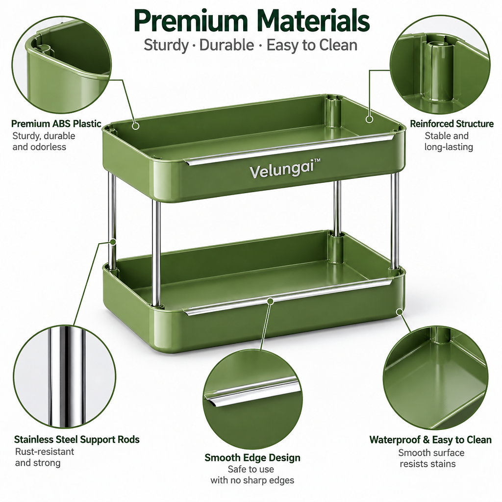 Velungai™ 2-Tier Countertop Storage Organizer