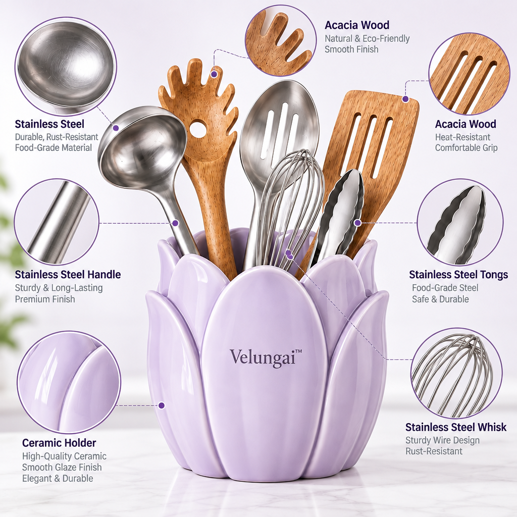 Velungai™ Modern Multi-Purpose Kitchen and Home Storage Organizer for Countertops, Cabinets, and Everyday Essentials